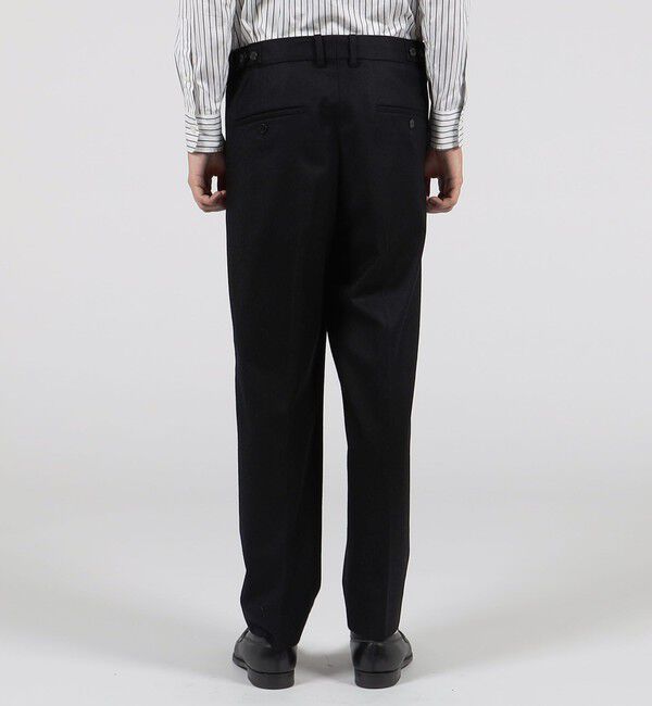 TOMORROWLAND MENS「ウールナイロンカシミヤ サイドアジャスターパンツ」|チノ|