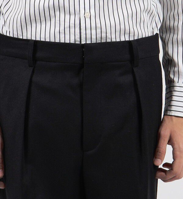 TOMORROWLAND MENS「ウールナイロンカシミヤ サイドアジャスターパンツ」|チノ|