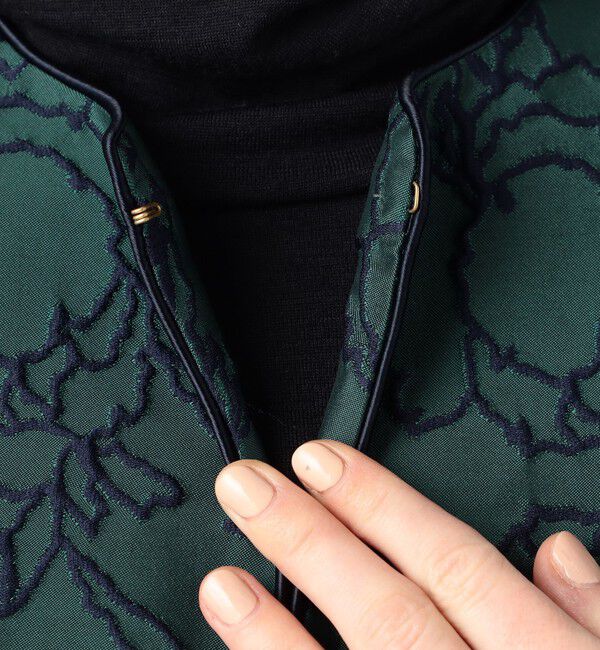 TOMORROWLAND collection「リーニュジャカード コクーンジャケット」|ノーカラージャケット|