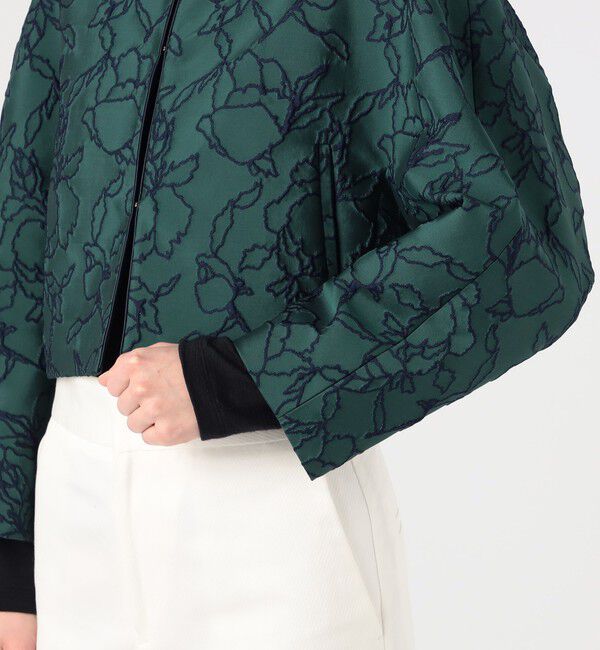 TOMORROWLAND collection「リーニュジャカード コクーンジャケット」|ノーカラージャケット|