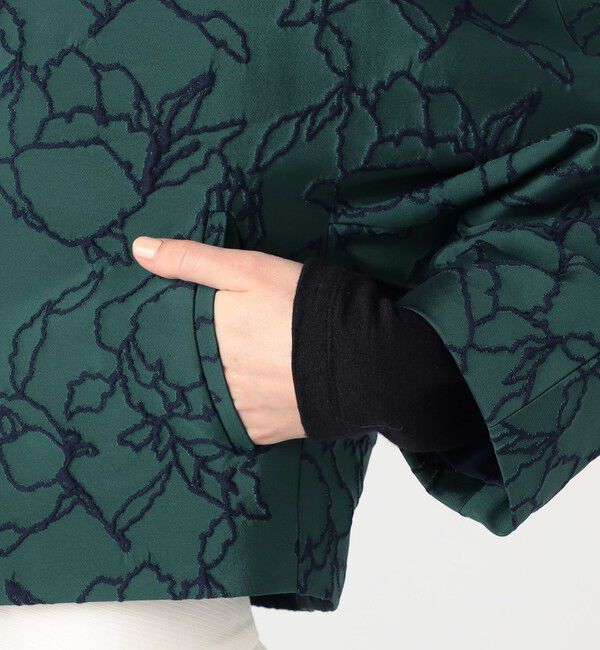 TOMORROWLAND collection「リーニュジャカード コクーンジャケット」|ノーカラージャケット|