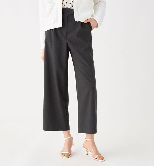 Ballsey「リネンレーヨンストレッチ タックストレートパンツ」|その他|