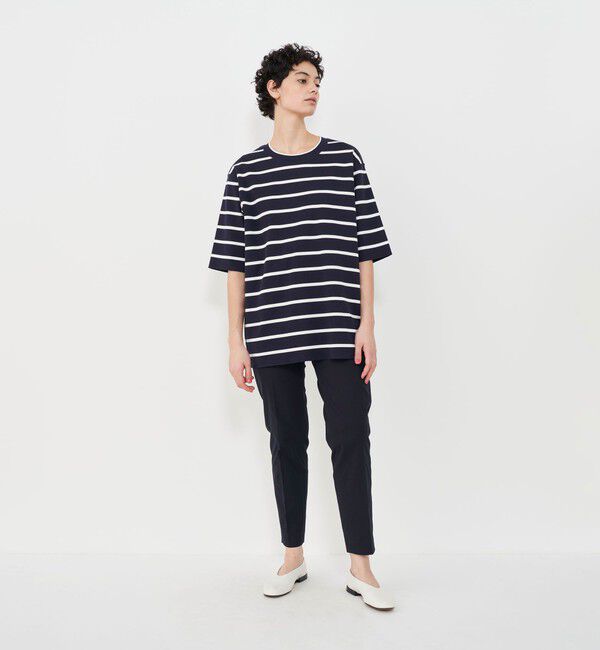 GALERIE VIE「クリアヤーンリブ ハーフスリーブプルオーバー」|Tシャツ・カットソー|