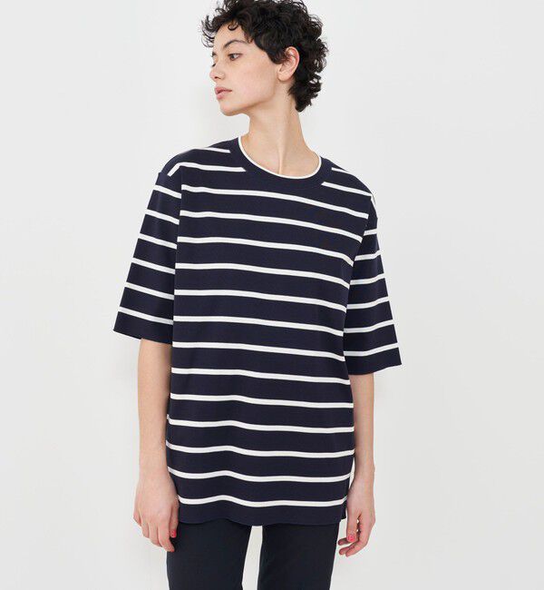 GALERIE VIE「クリアヤーンリブ ハーフスリーブプルオーバー」|Tシャツ・カットソー|