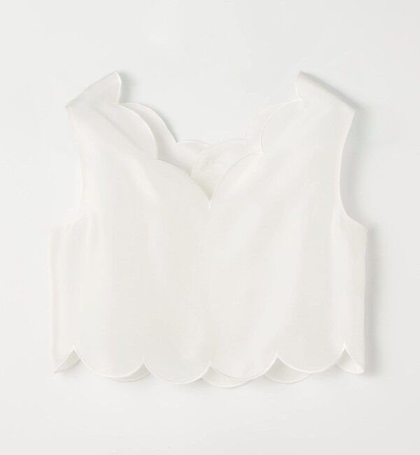 DES PRES「シルクハブタエ スカラップブラウス」|シャツ・ブラウス|