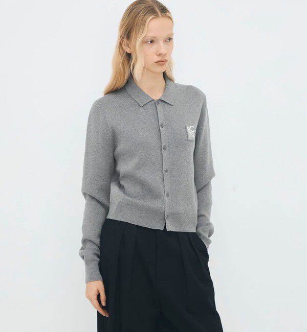 CABaN コットンカシミヤ パールポロカーディガン　カラー:19 ブラック コットンカシミヤ パールポロカーディガン | CABaN/キャバン | 三越