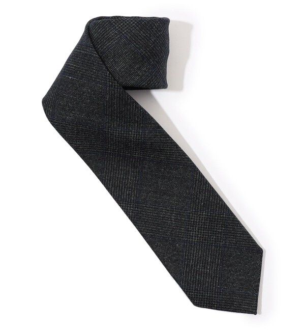 TOMORROWLAND GOODS「STEFANO BIGI ウールシルクリネン チェックネクタイ」|ネクタイ・蝶ネクタイ|18 ブラック系