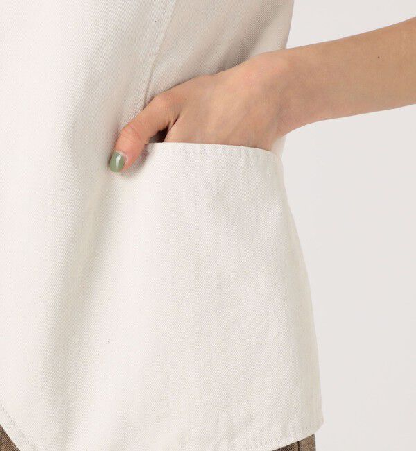 MACPHEE「ピグメントドリルクロス スクエアネックベスト」|ベスト・ジレ|