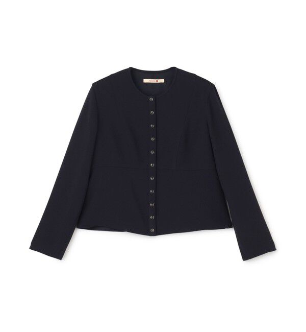 BACCA「ジョーゼットサテン ペプラムブラウス」|シャツ・ブラウス|69 ネイビー