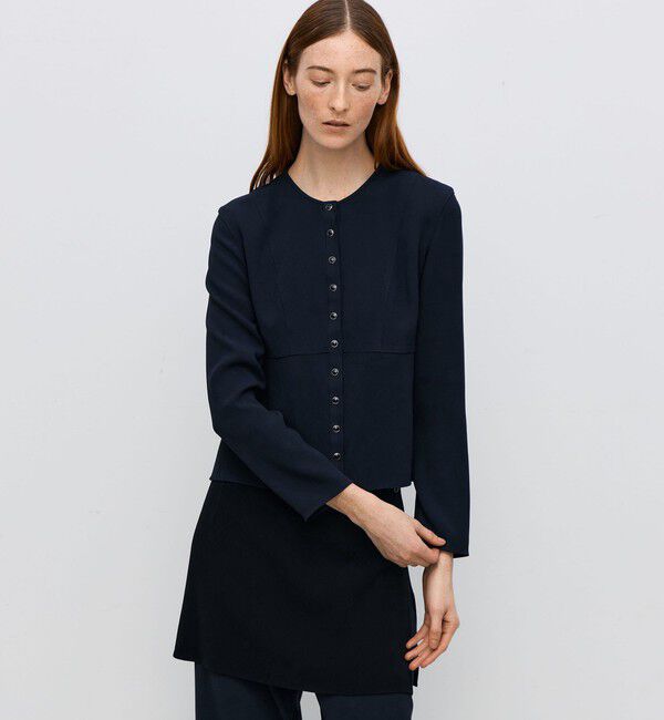 BACCA「ジョーゼットサテン ペプラムブラウス」|シャツ・ブラウス|