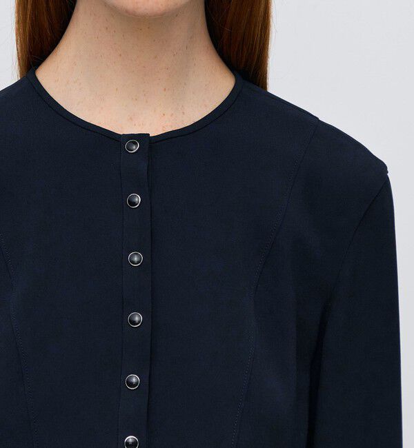 BACCA「ジョーゼットサテン ペプラムブラウス」|シャツ・ブラウス|