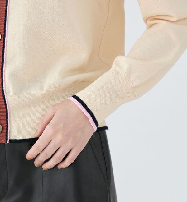 MACPHEE「ドライコットン Vネックカーディガン」|カーディガン|