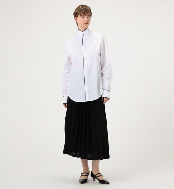 TOMORROWLAND BUYING WEAR「BOURRIENNE EQUIPAGE コットン ハイカラ―シャツ」|シャツ・ブラウス|