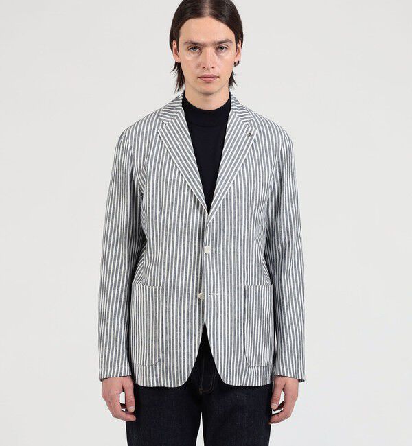 TOMORROWLAND BUYING WEAR「TAGLIATORE G-DAKAR22K リネンレーヨン シングルブレステッド2Bジャケット」|テーラードジャケット|