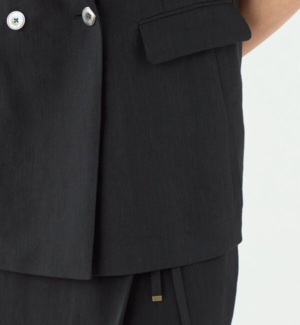 TOMORROWLAND collection「レーヨンリネンオックス ハーフスリーブジャケット」|テーラードジャケット|