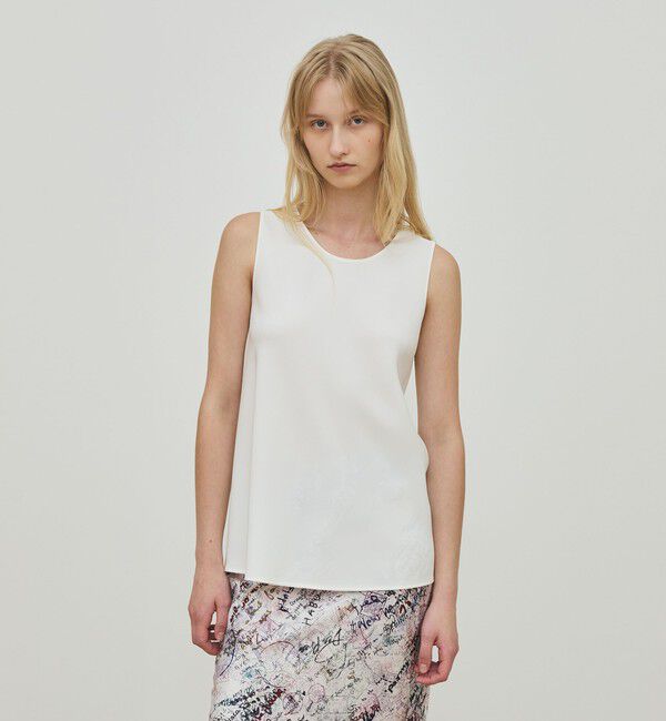 DES PRES「ライトダブルクロス ノースリーブトップス」|シャツ・ブラウス|