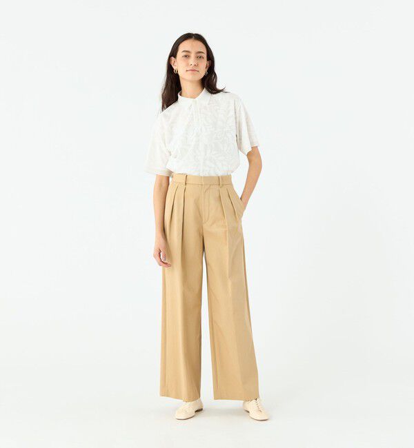 MACPHEE「ボタニカル ポロプルオーバー」|ポロシャツ|