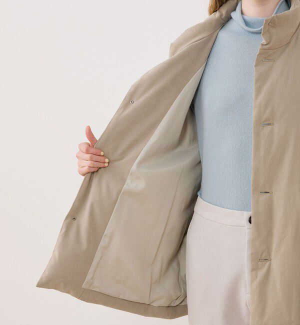 GALERIE VIE「ピーチクロスダウン スタンドカラーオーバーコート」|ダウン|