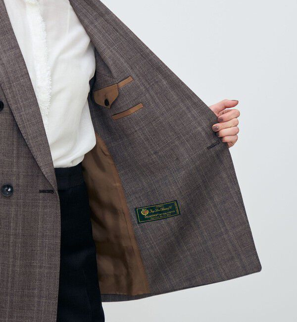 TOMORROWLAND collection「ZELANDER GLEN CHECK ダブルブレストジャケット」|テーラードジャケット|