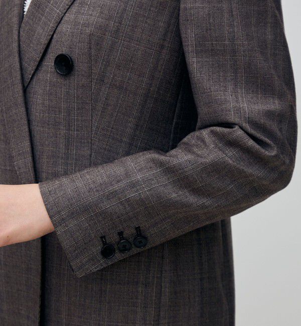 TOMORROWLAND collection「ZELANDER GLEN CHECK ダブルブレストジャケット」|テーラードジャケット|