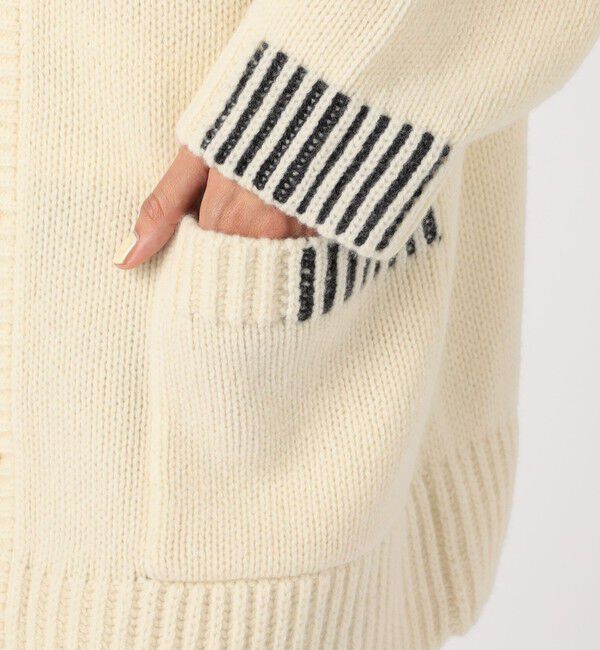 GALERIE VIE「パーシャルストライプ Vネックカーディガン」|カーディガン|