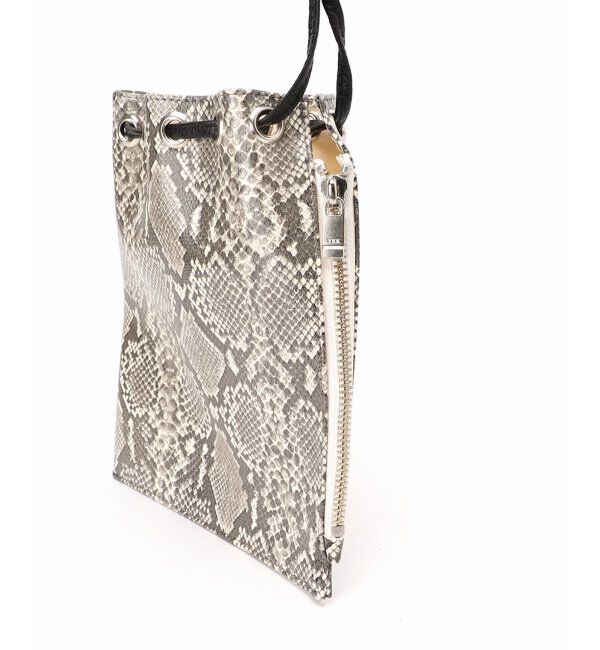  「【blancle/ ブランクレ】FAKE.SNAKE ZIP DRAWSTRING S」|ショルダー・メッセンジャー|