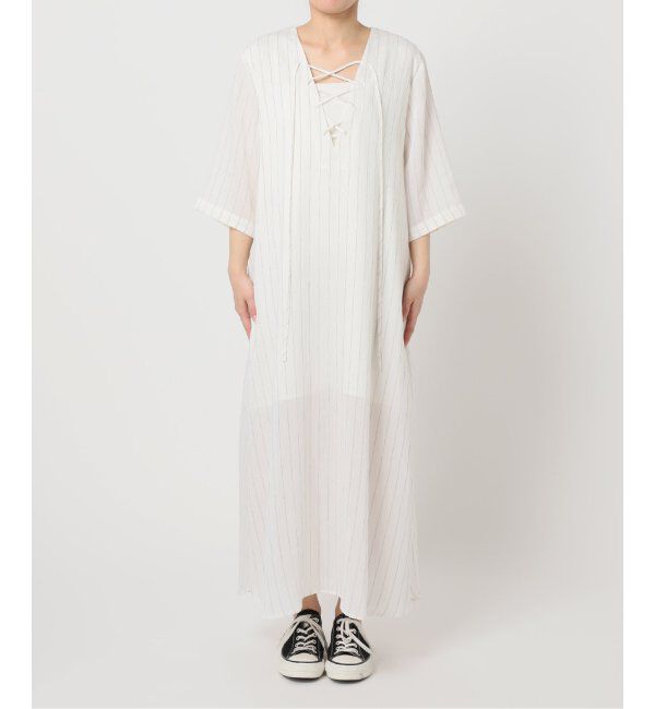  「LACE UP LINEN DRESS：ワンピース」|ワンピース|