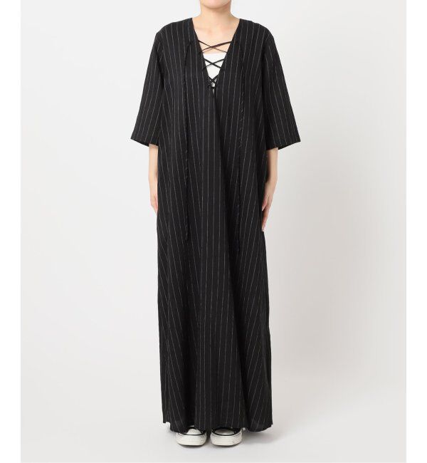  「LACE UP LINEN DRESS：ワンピース」|ワンピース|