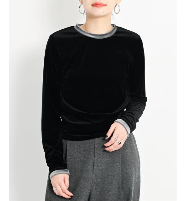  「VELVET RINGER LONG SLEEVE：カットソー」|Tシャツ・カットソー|ブラック