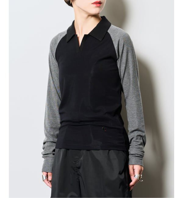  「Girls Department Club BI RINGER  LONGSLEEVE TEE GDC25B-009：Tシャツ」|Tシャツ・カットソー|ネイビー