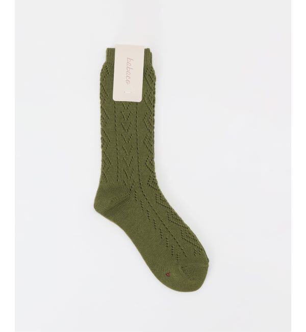  「Babaco EYELET SOCKS BA02-BT15：靴下」|ソックス|カーキ
