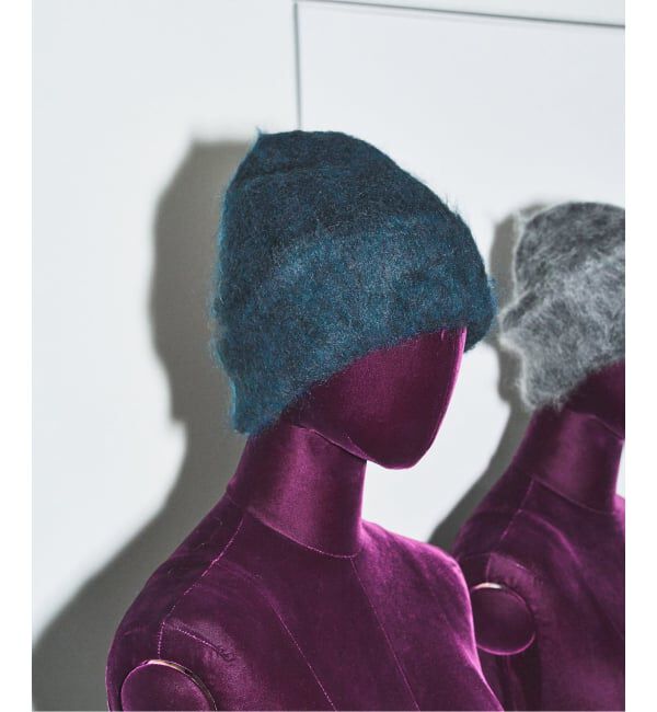  「SAYAKA DAVIS BRUSHED MOHAIR BEANIE TKT204-MK：ニットキャップ」|ニット帽|ブルー