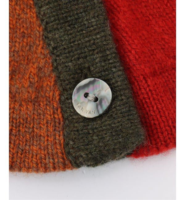  「YANYAN CHECK HOOD YYW24-1732：バラクラバ」|ニット帽|