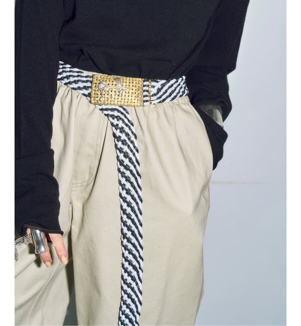  「Zoe Mohm Calla lilly ベルト」|ベルト|ブラック