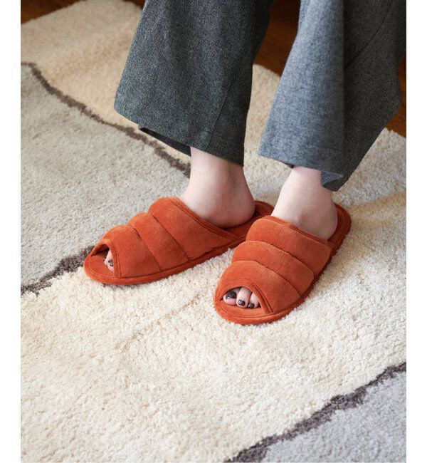 journal standard Furniture「24F1 SLIPPER PUFFYPOUCH　スリッパ」|ルームシューズ|オレンジ