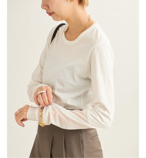 Plage「《WEB限定追加》R'IAM Sheer Cuff プルオーバー」|Tシャツ・カットソー|