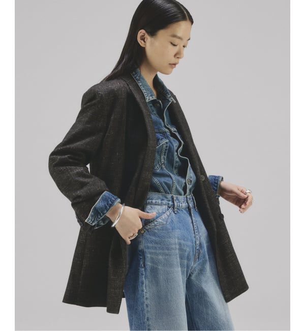 Plage「BALLI TWEED ジャケット」|テーラードジャケット|ブラウン