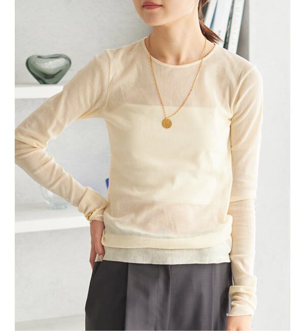 Plage「《追加》Mesh Sheer ロンT 4」|Tシャツ・カットソー|