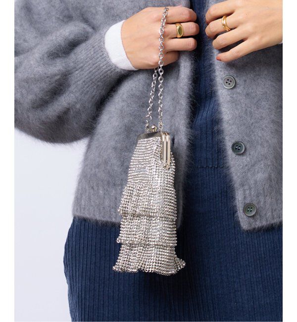 IENA LA BOUCLE「【Whiting&Davis】Kyra Petite Ruffle Clutch バッグ」|その他|
