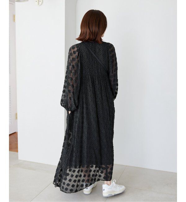 IENA「フラワージャガードボザムドレス」|ワンピース|