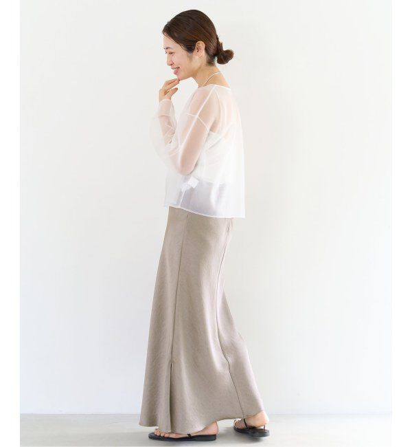 IENA「《追加3》ダブルサテンスカート」|スカート|