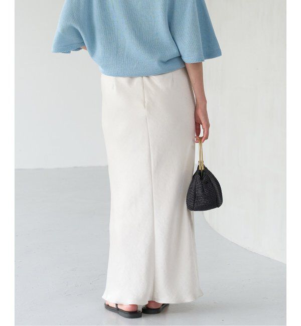 IENA「《追加7》ダブルサテンスカート」|スカート|