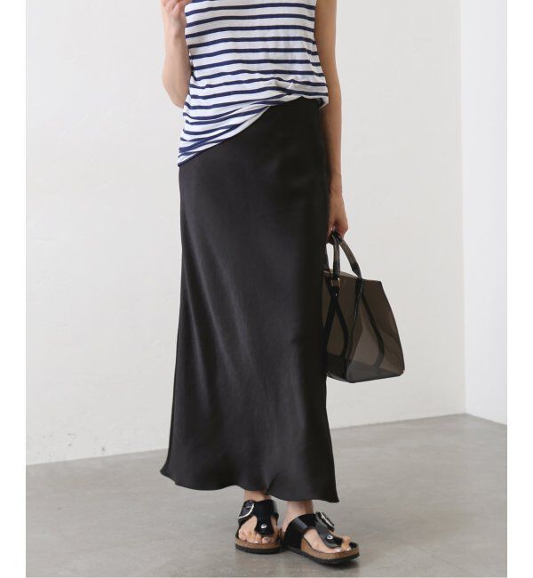 IENA「《追加7》ダブルサテンスカート」|スカート|