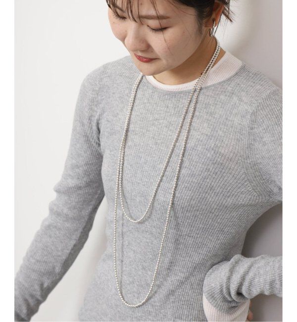 SLOBE IENA「《追加》SLOBE ロングメタルビーズネックレス(180cm)」|ネックレス|