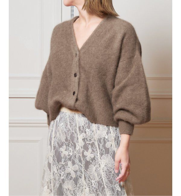 IENA LA BOUCLE「IENA LA BOUCLE ファーニットカーディガン」|カーディガン|