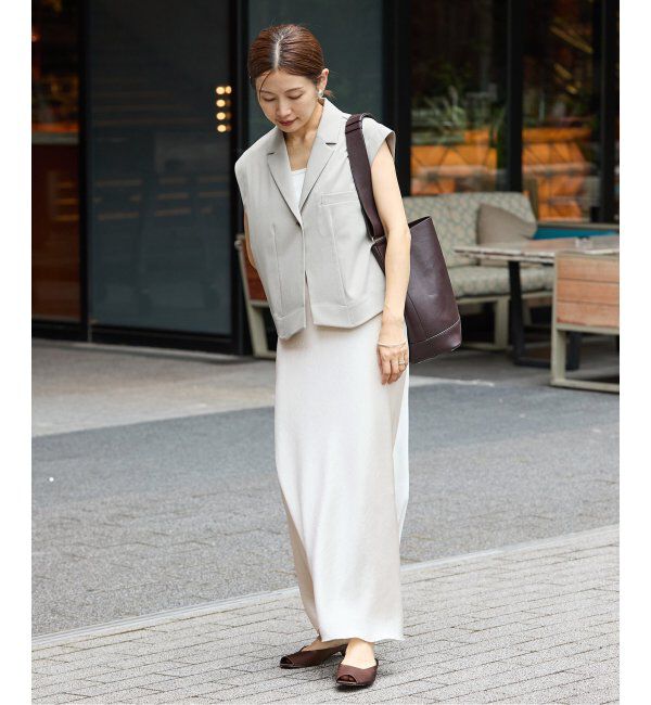 IENA「《追加8》ダブルサテンスカート」|スカート|