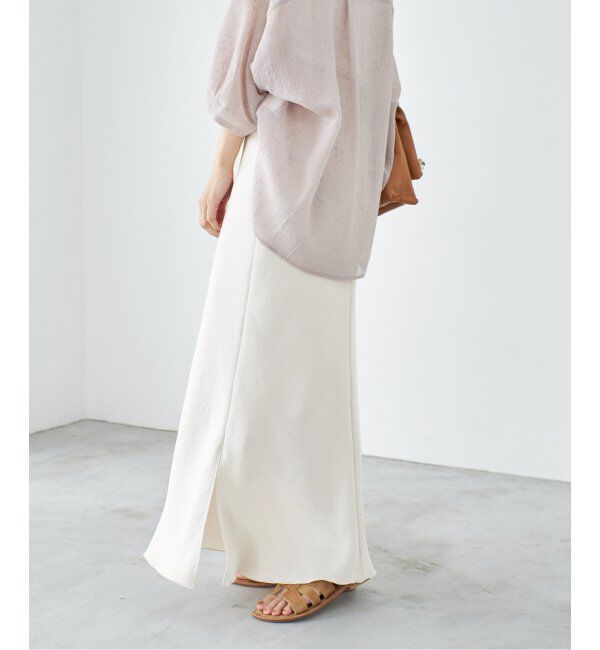 IENA「《追加8》ダブルサテンスカート」|スカート|