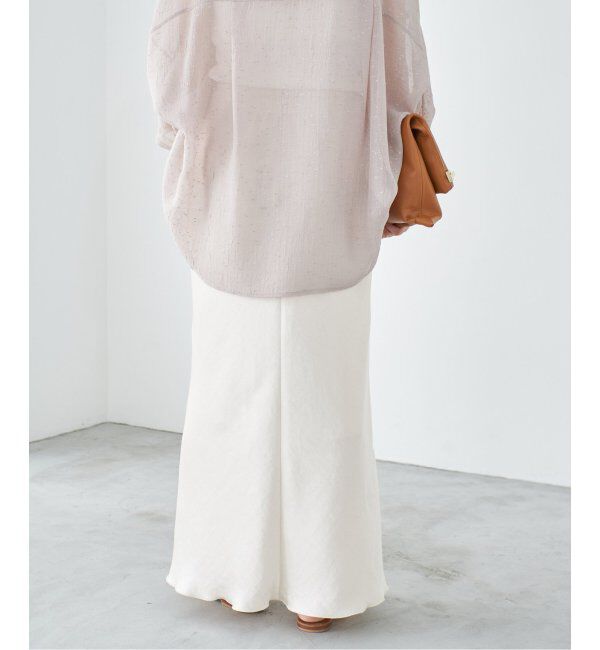 IENA「《追加8》ダブルサテンスカート」|スカート|