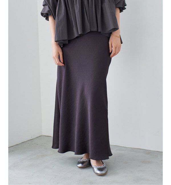 IENA「《追加8》ダブルサテンスカート」|スカート|