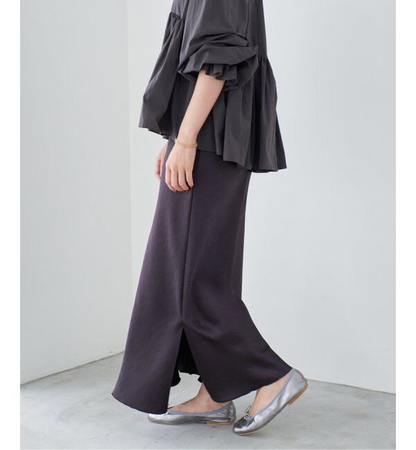 IENA「《追加8》ダブルサテンスカート」|スカート|